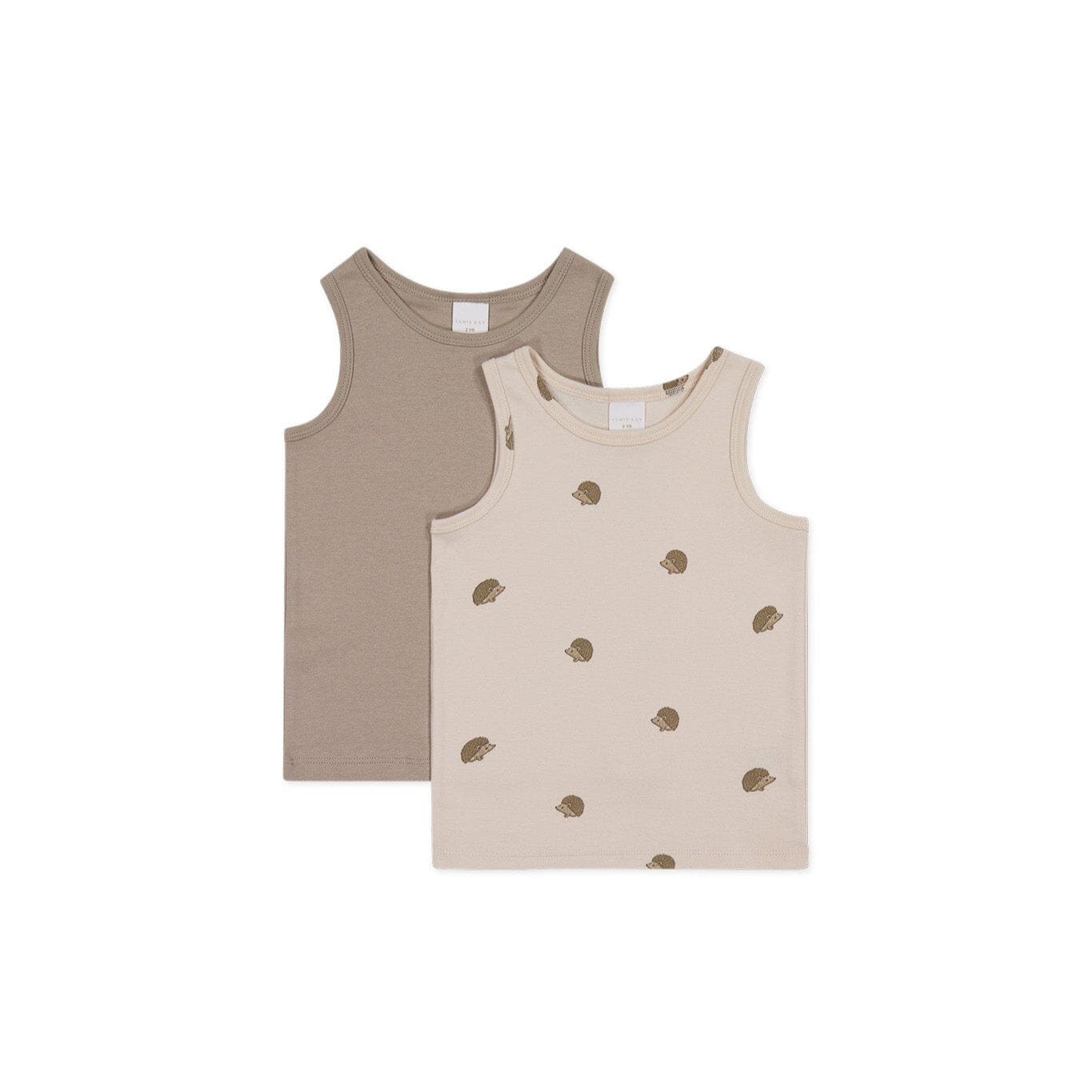 Jamie Kay 2PK Tank Top - Mouse/Henry Hedgehog Shell - Organic Cotton Singlet Jamie Kay 