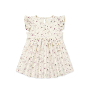 Jamie Kay Ada Dress - Sweet William Floral Natural - Organic Cotton