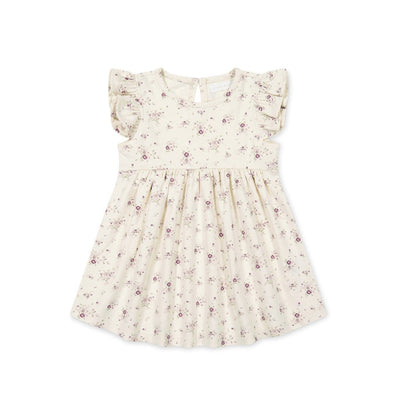 Jamie Kay Ada Dress - Sweet William Floral Natural - Organic Cotton Short Sleeve Dress Jamie Kay 