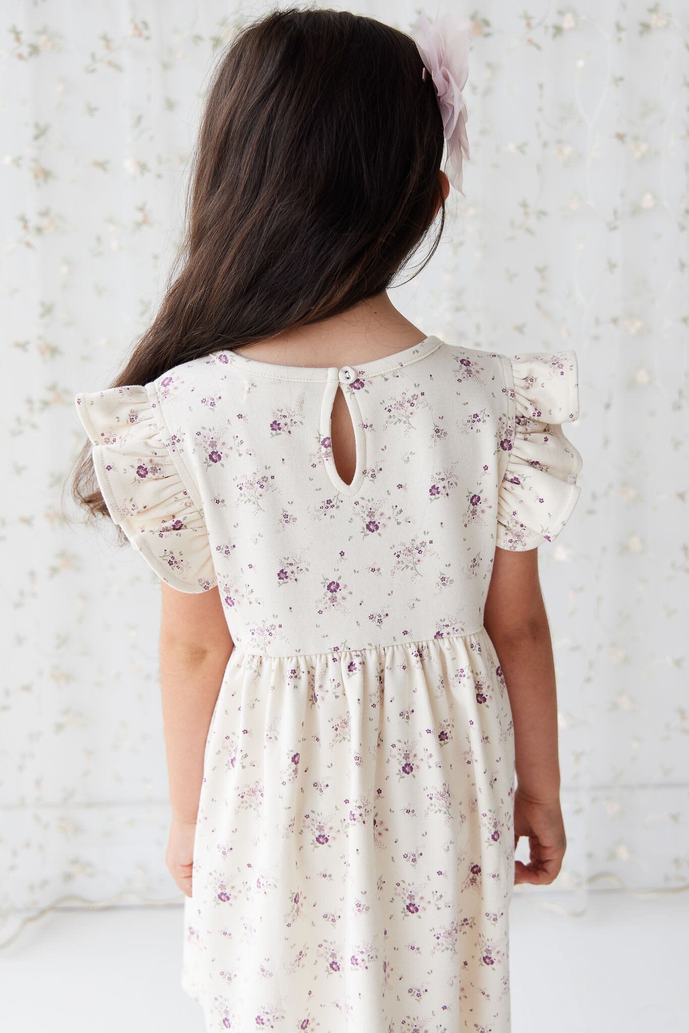 Jamie Kay Ada Dress - Sweet William Floral Natural - Organic Cotton Short Sleeve Dress Jamie Kay 