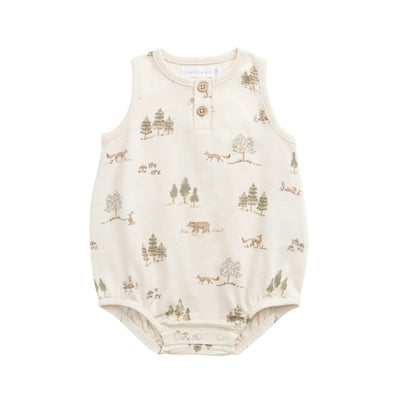 Jamie Kay Archie Playsuit - Pine Forest Friends - Organic Cotton Playsuit Jamie Kay 