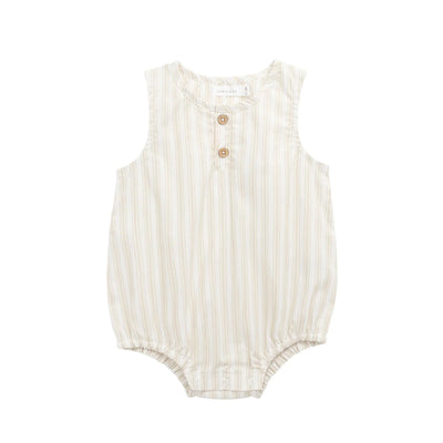 Jamie Kay Archie Playsuit - Variegated Stripe Foam - Organic Cotton Playsuit Jamie Kay 