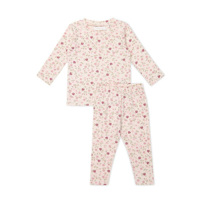 Jamie Kay Atlas Long Sleeve Pyjama Set - Berry Cream Adaline Berries - Organic Cotton Long Sleeve Pyjamas Jamie Kay 