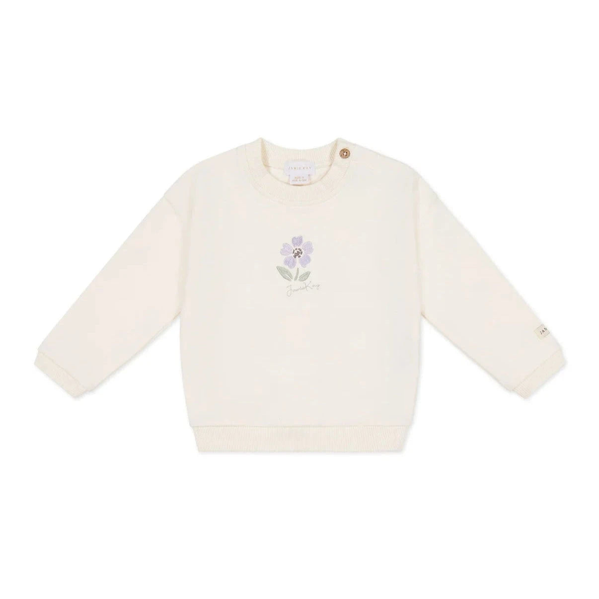 Jamie Kay Bobbie Sweatshirt - Parchment Lola - Organic Cotton Jumper Jamie Kay 