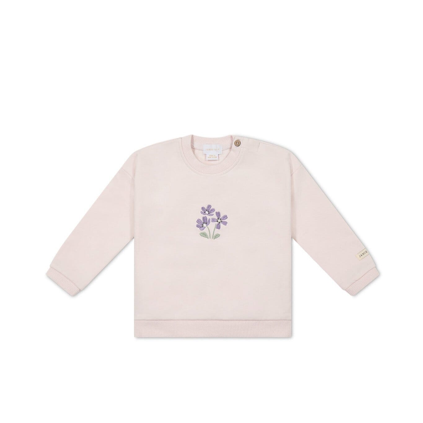 Jamie Kay Bobbie Sweatshirt - Rosewater - Organic Cotton Jumper Jamie Kay 