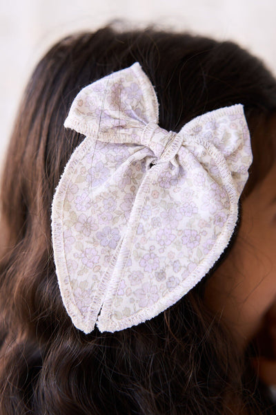 Jamie Kay Bow - Chloe Lavender - Organic Cotton Hair Bows Jamie Kay 