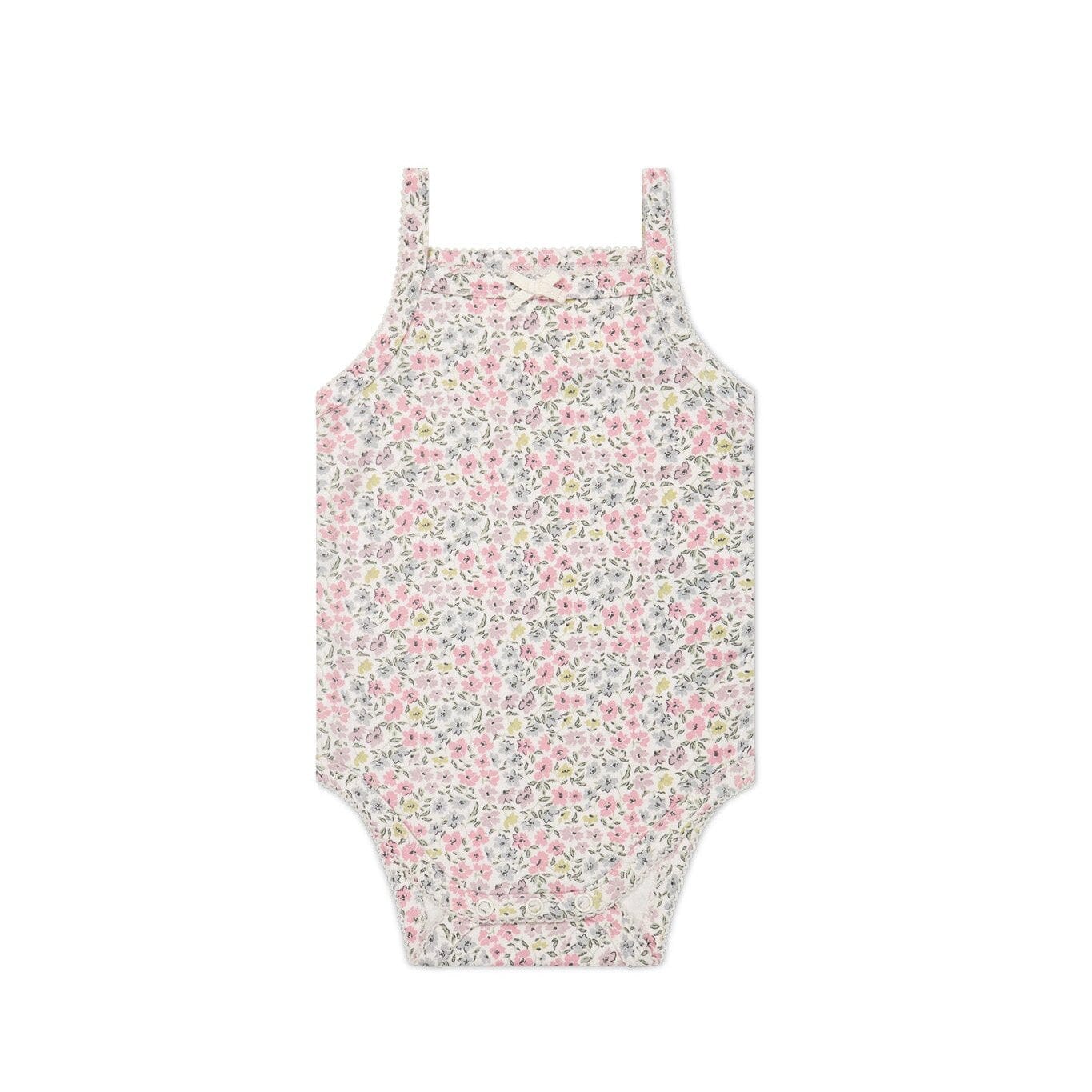 Jamie Kay Bridget Singlet Bodysuit - Fifi Mini Slightly Pink - Organic Cotton Bodysuit Jamie Kay 