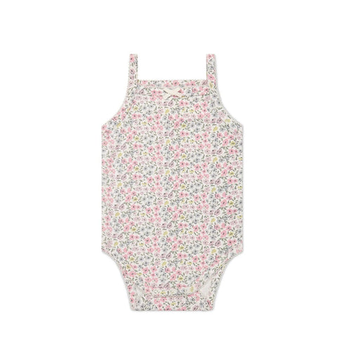 Jamie Kay Bridget Singlet Bodysuit - Fifi Mini Slightly Pink - Organic Cotton