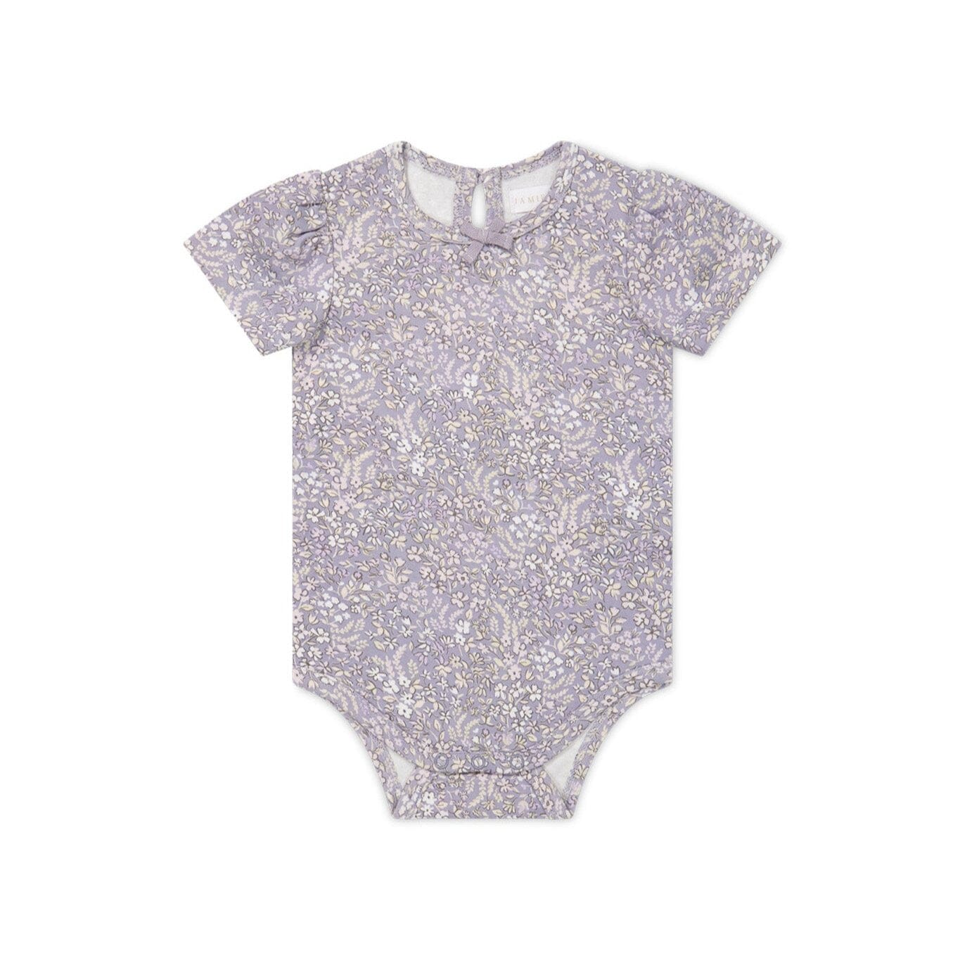 Jamie Kay Cap Sleeve Bodysuit - April Lilac - Organic Cotton Bodysuit Jamie Kay 