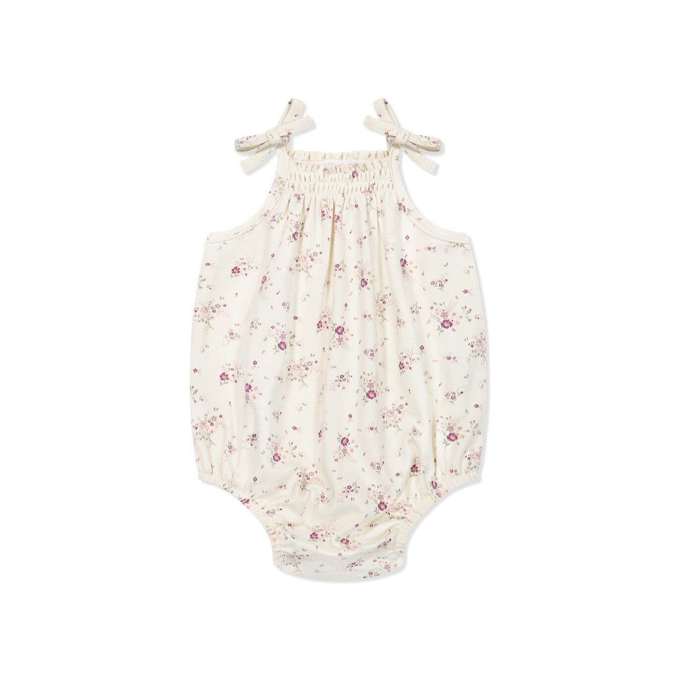 Jamie Kay Cassie Playsuit - Sweet William Floral Natural - Organic Cotton Playsuit Jamie Kay 