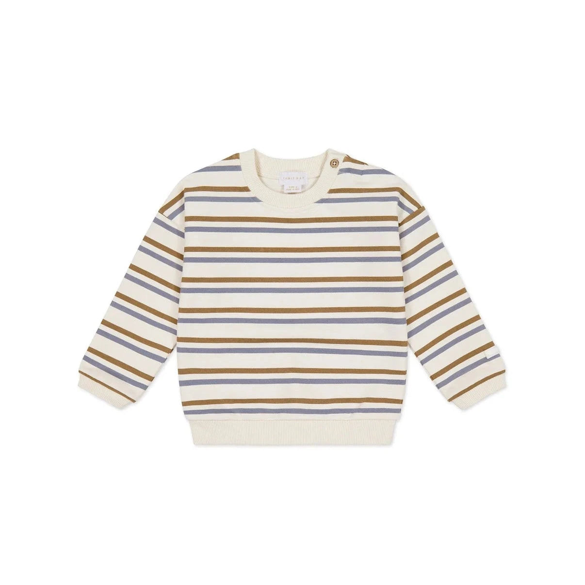 Jamie Kay Damien Sweatshirt - Hudson Stripe Tiger - Organic Cotton Jumper Jamie Kay 