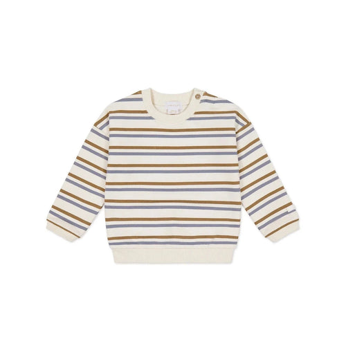 Jamie Kay Damien Sweatshirt - Hudson Stripe Tiger - Organic Cotton