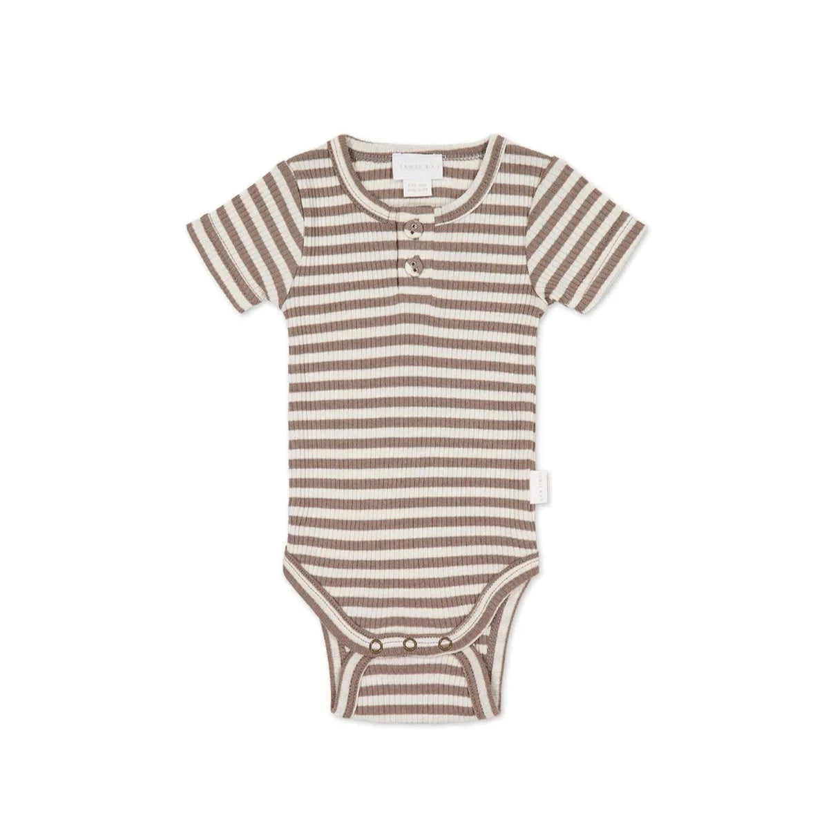 Jamie Kay Darcy Rib Tee Bodysuit - Narrow Stripe Tweed/Cloud Bodysuit Jamie Kay 