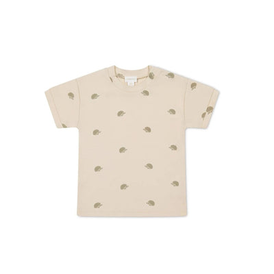 Jamie Kay Eddie T-Shirt - Henry Hedgehog Birch - Pima Cotton Short Sleeve T-Shirt Jamie Kay 