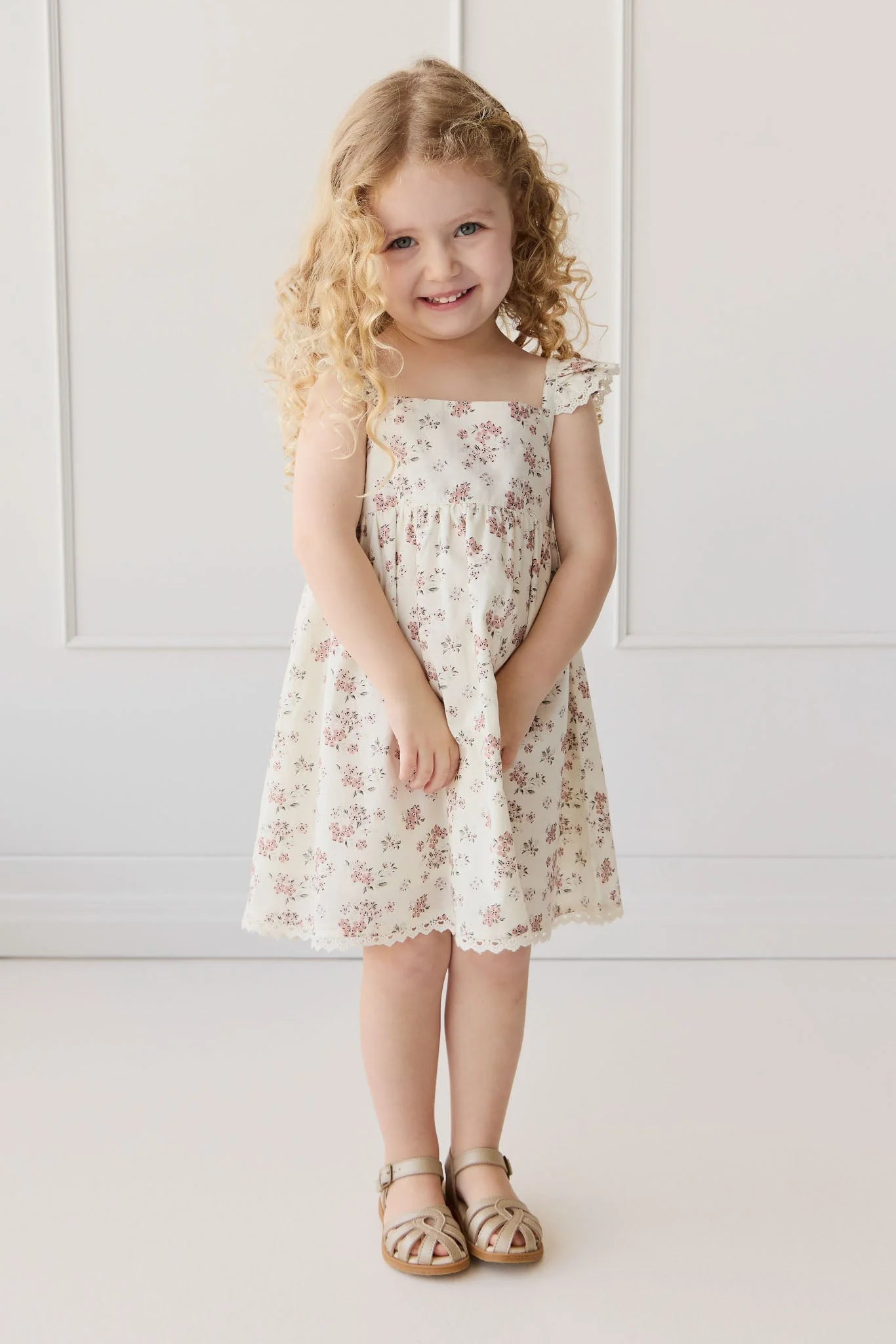 Jamie Kay Elodie Dress - Selena Blush - Organic Cotton Sleeveless Dress Jamie Kay 