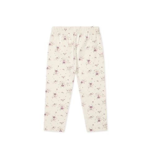 Jamie Kay Everyday Legging - Sweet William Floral Natural - Organic Cotton