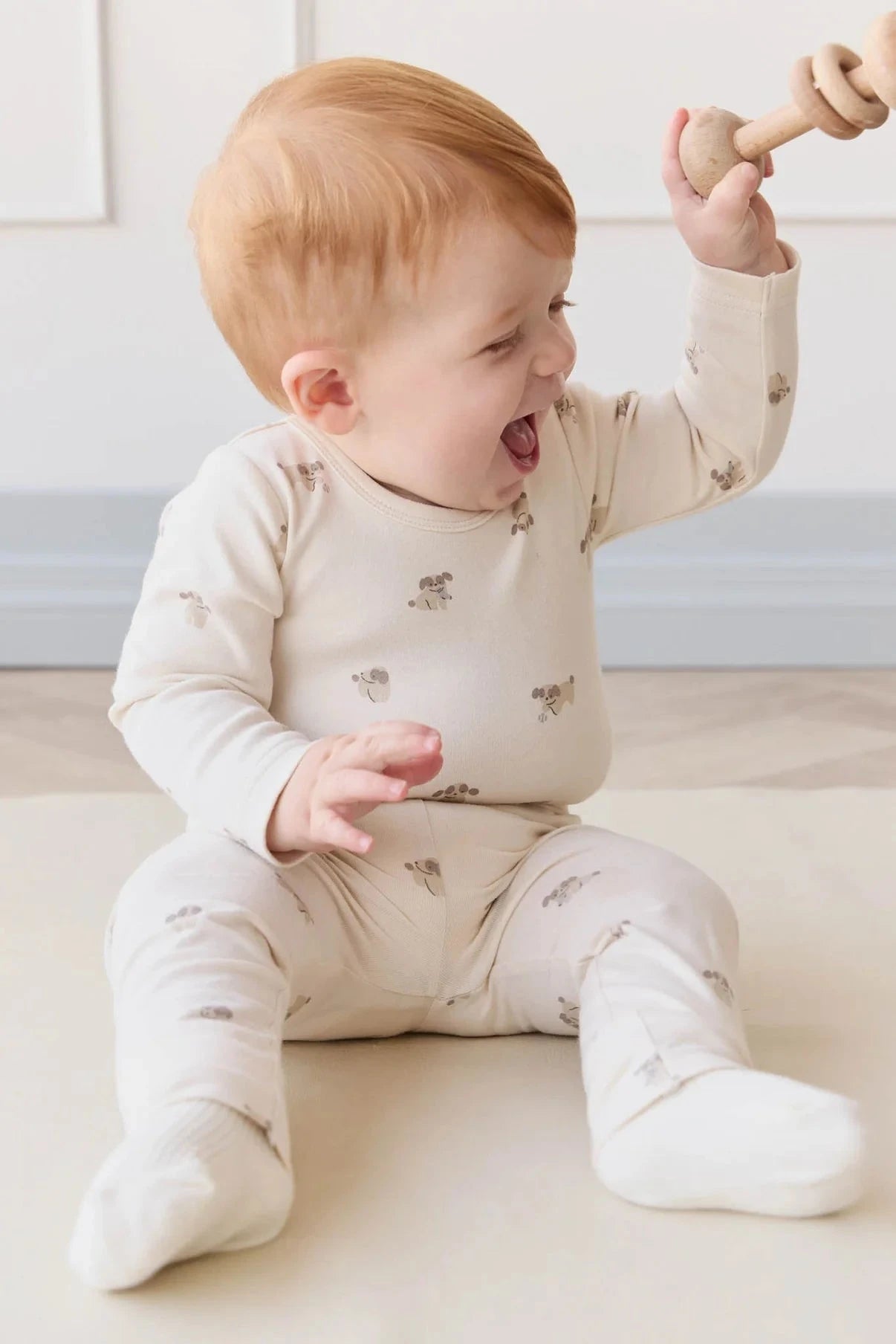 Jamie Kay Fernley Bodysuit - Sasha Puppy Tofu - Organic Cotton Bodysuit Jamie Kay 