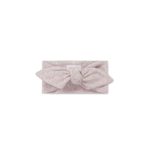 Jamie Kay Fine Rib Lilian Headband - Lavender Fleck - Organic Cotton