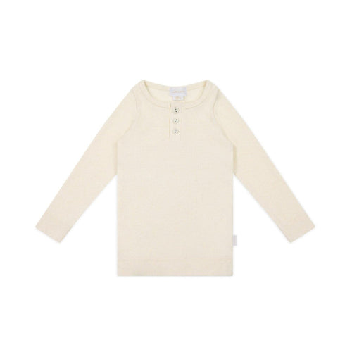 Jamie Kay Fine Rib Long Sleeve Henley - Lily Fleck - Organic Cotton