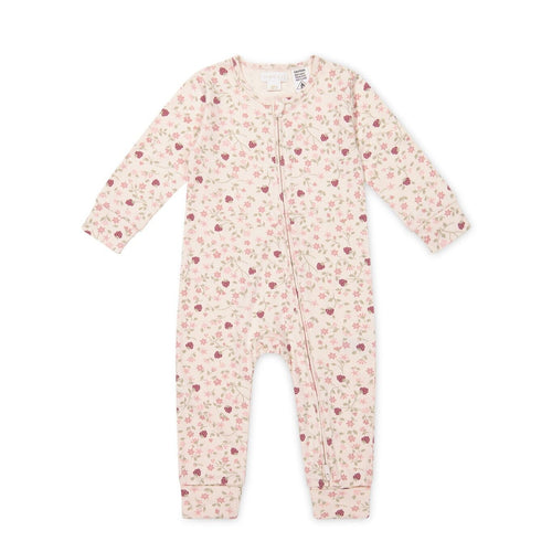 Jamie Kay Frankie Onepiece - Berry Cream Adaline Berries - Organic Cotton