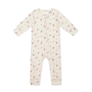 Jamie Kay Frankie Onepiece - Sweet William Floral Natural - Organic Cotton