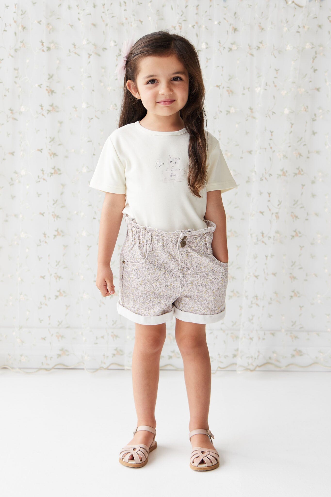 Jamie Kay Grace Cotton Twill Short - Chloe Lilac Shorts Jamie Kay 