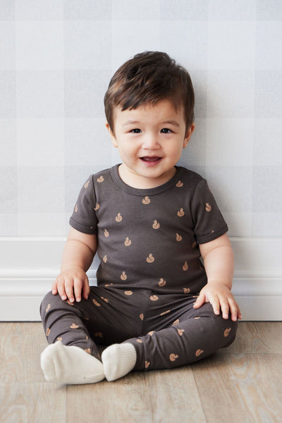 Jamie Kay Hudson Short Sleeve Bodysuit - Fox Cubs Wolf - Organic Cotton Bodysuit Jamie Kay 