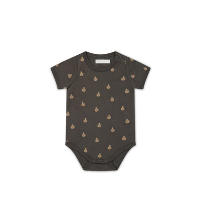 Jamie Kay Hudson Short Sleeve Bodysuit - Fox Cubs Wolf - Organic Cotton Bodysuit Jamie Kay 