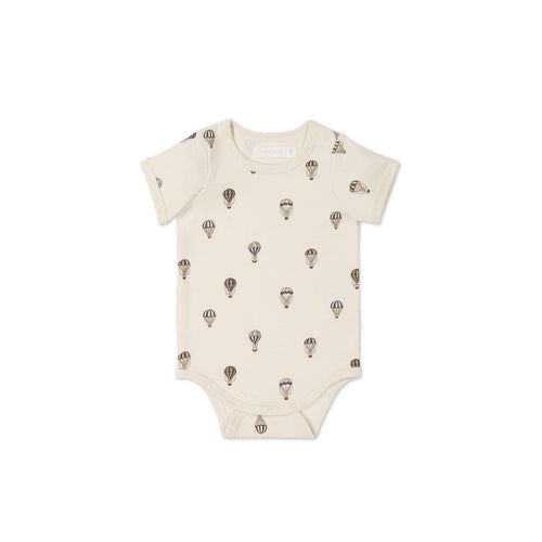 Jamie Kay Hudson Short Sleeve Bodysuit - Montgolfiere Cloud - Organic Cotton