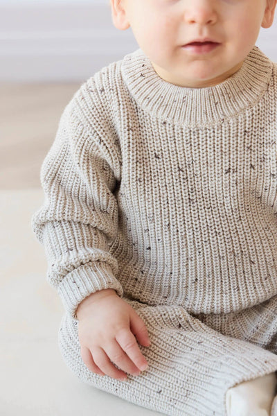 Jamie Kay Leon Jumper | Oatmeal Balm Wolf Fleck Jumper Jamie Kay 