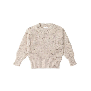 Jamie Kay Leon Jumper | Oatmeal Balm Wolf Fleck