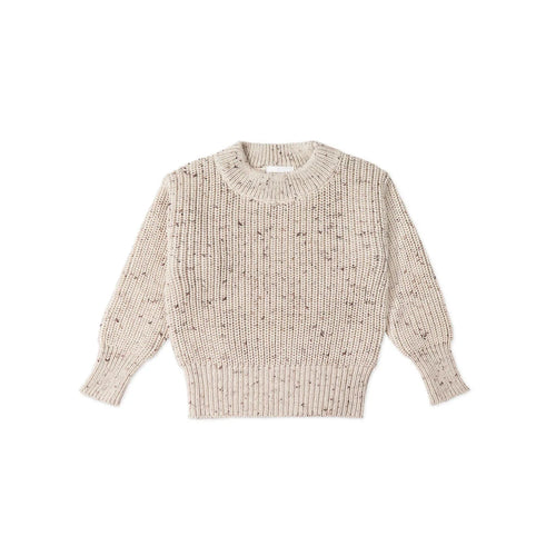 Jamie Kay Leon Jumper | Oatmeal Balm Wolf Fleck