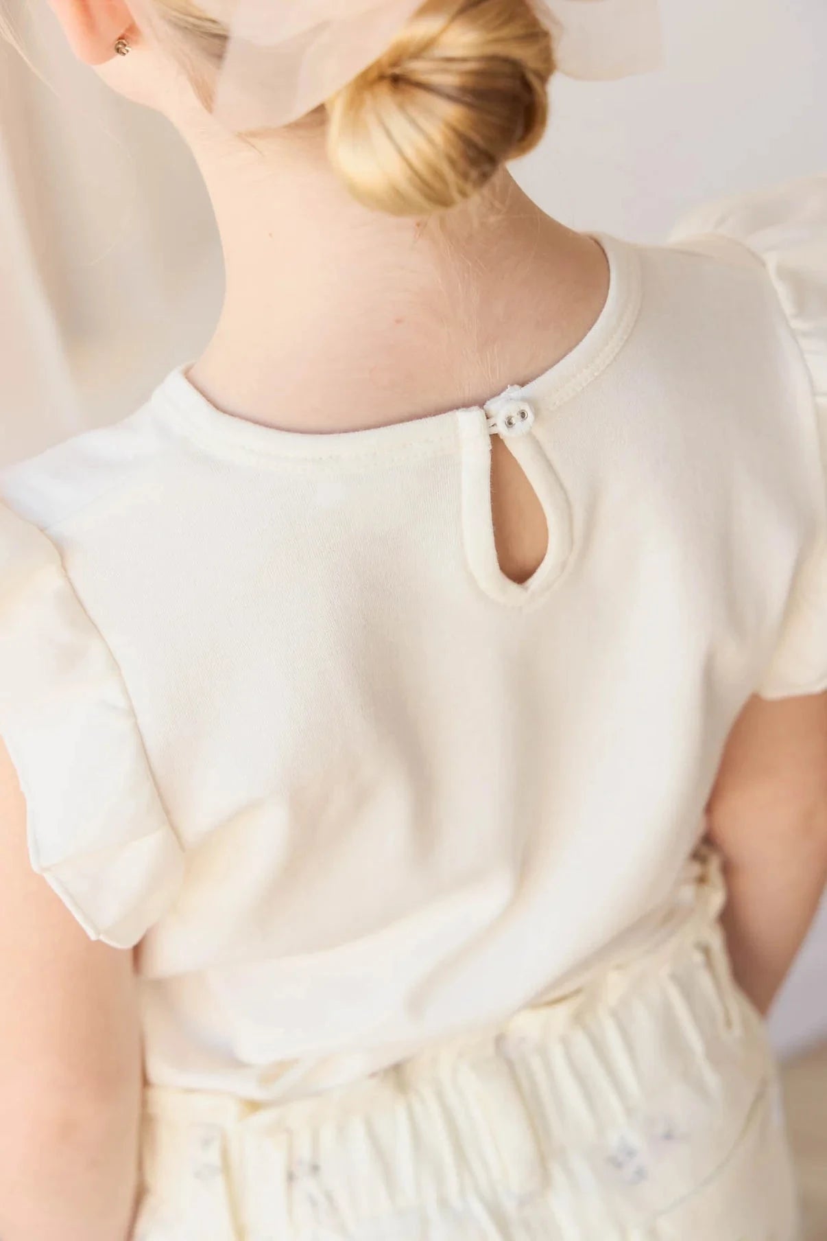 Jamie Kay Lila Top | Parchment - Pima Cotton Short Sleeve Top Jamie Kay 