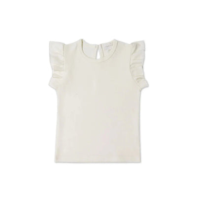 Jamie Kay Lila Top | Parchment - Pima Cotton Short Sleeve Top Jamie Kay 