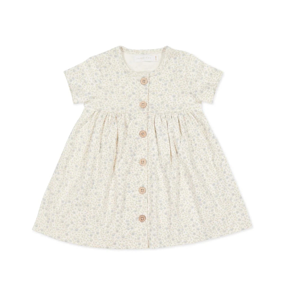 Jamie Kay Lola Dress - Elodie Whisper White - Organic Cotton Short Sleeve Dress Jamie Kay 