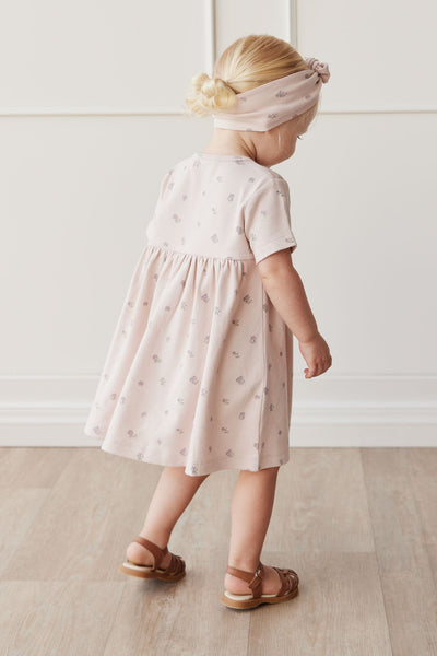 Jamie Kay Lola Dress - Meredith Violet - Organic Cotton Short Sleeve Dress Jamie Kay 