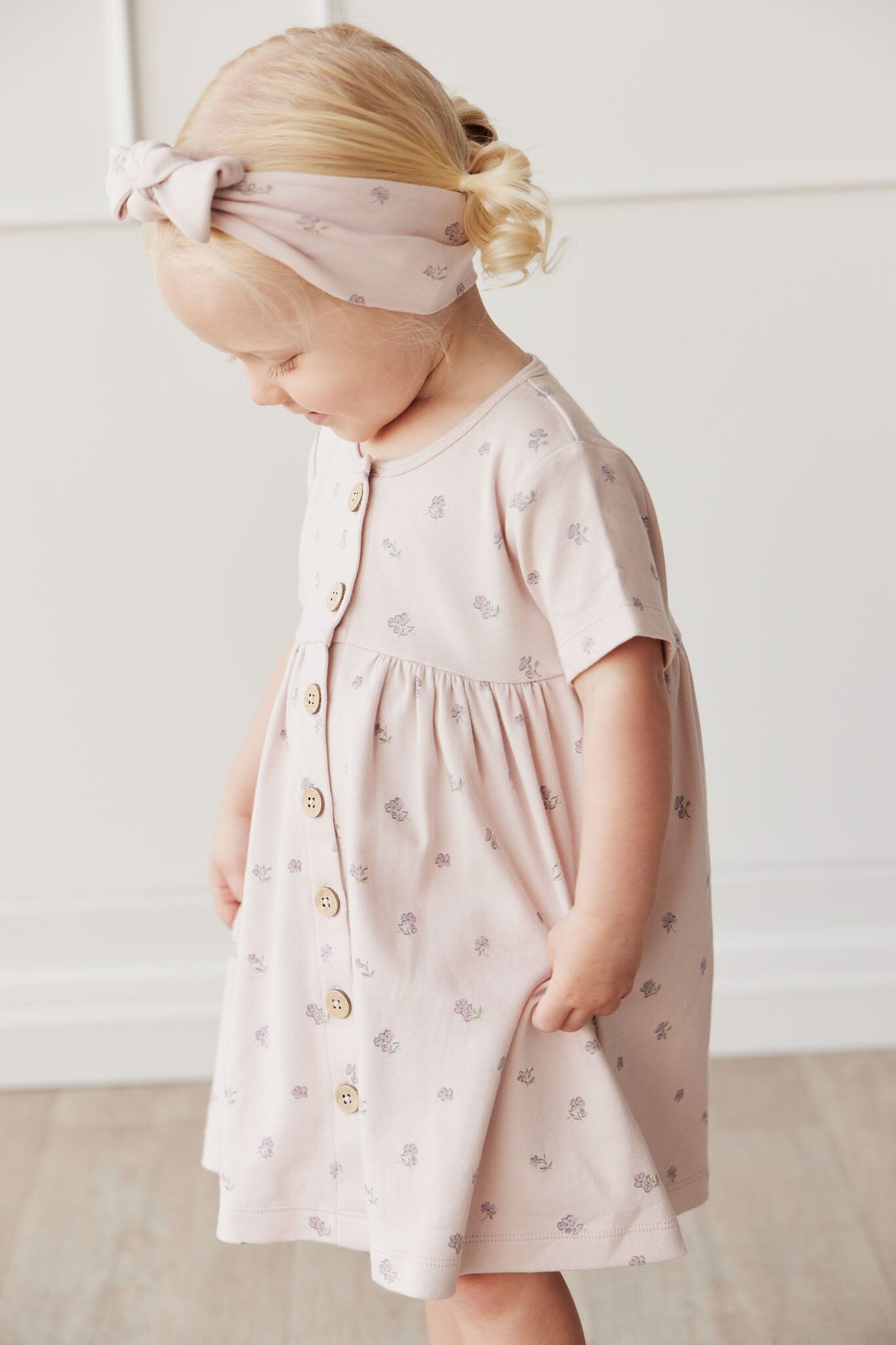 Jamie Kay Lola Dress - Meredith Violet - Organic Cotton Short Sleeve Dress Jamie Kay 