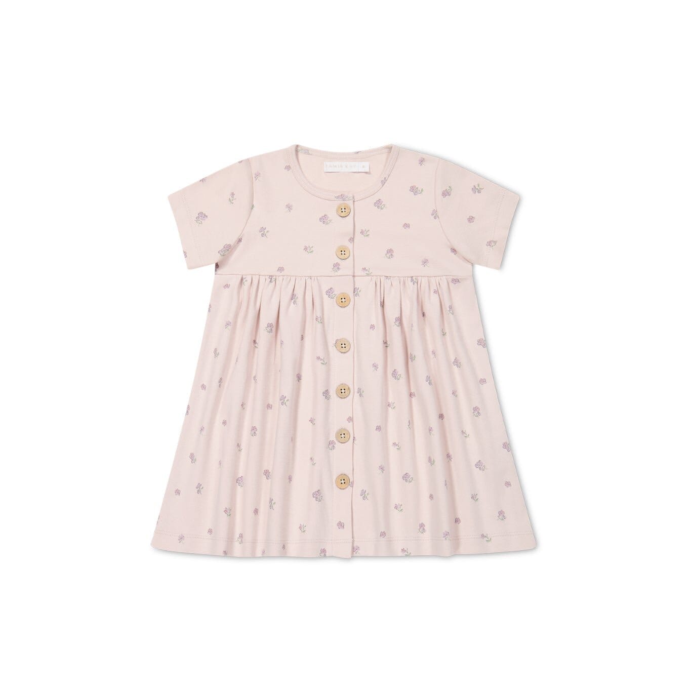 Jamie Kay Lola Dress - Meredith Violet - Organic Cotton Short Sleeve Dress Jamie Kay 