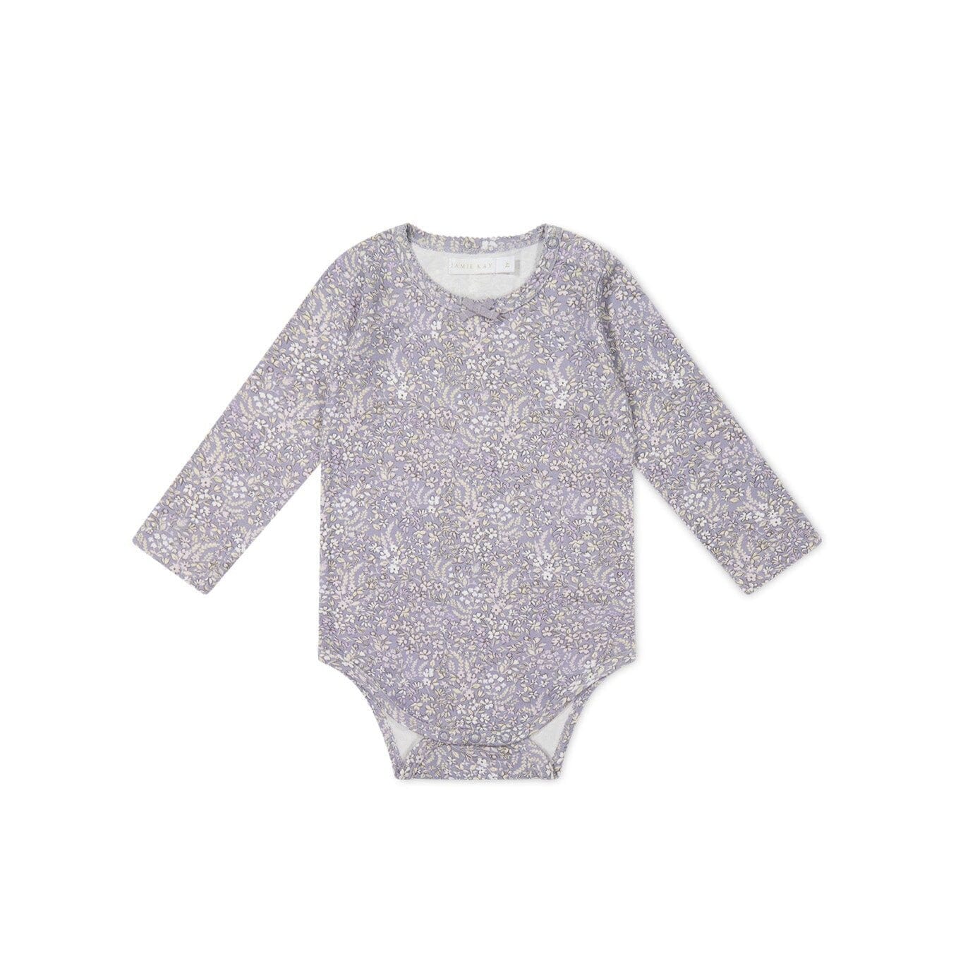 Jamie Kay Long Sleeve Bodysuit - April Lilac - Organic Cotton Bodysuit Jamie Kay 