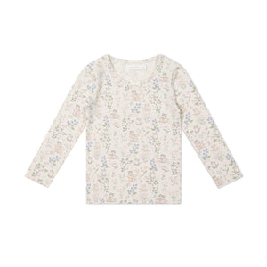 Jamie Kay Long Sleeve Top - Moons Garden Lavender - Organic Cotton