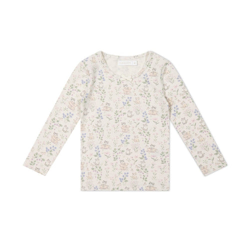 Jamie Kay Long Sleeve Top - Moons Garden Lavender - Organic Cotton