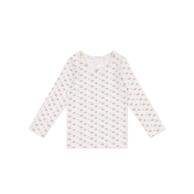 Jamie Kay Long Sleeve Top | Rose Floral Pink - Organic Cotton Long Sleeve Top Jamie Kay 