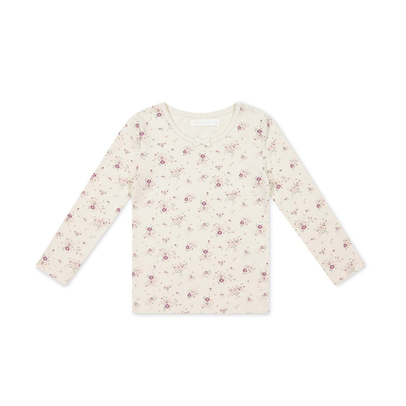 Jamie Kay Long Sleeve Top - Sweet William Floral Natural - Organic Cotton Long Sleeve Top Jamie Kay 