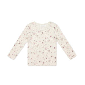 Jamie Kay Long Sleeve Top - Sweet William Floral Natural - Organic Cotton