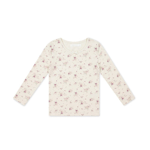 Jamie Kay Long Sleeve Top - Sweet William Floral Natural - Organic Cotton