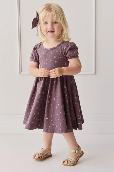 Jamie Kay Meadow Dress - Goldie Huckleberry Large - Organic Cotton Short Sleeve Dress Jamie Kay 