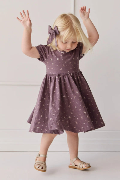 Jamie Kay Meadow Dress - Goldie Huckleberry Large - Organic Cotton Short Sleeve Dress Jamie Kay 