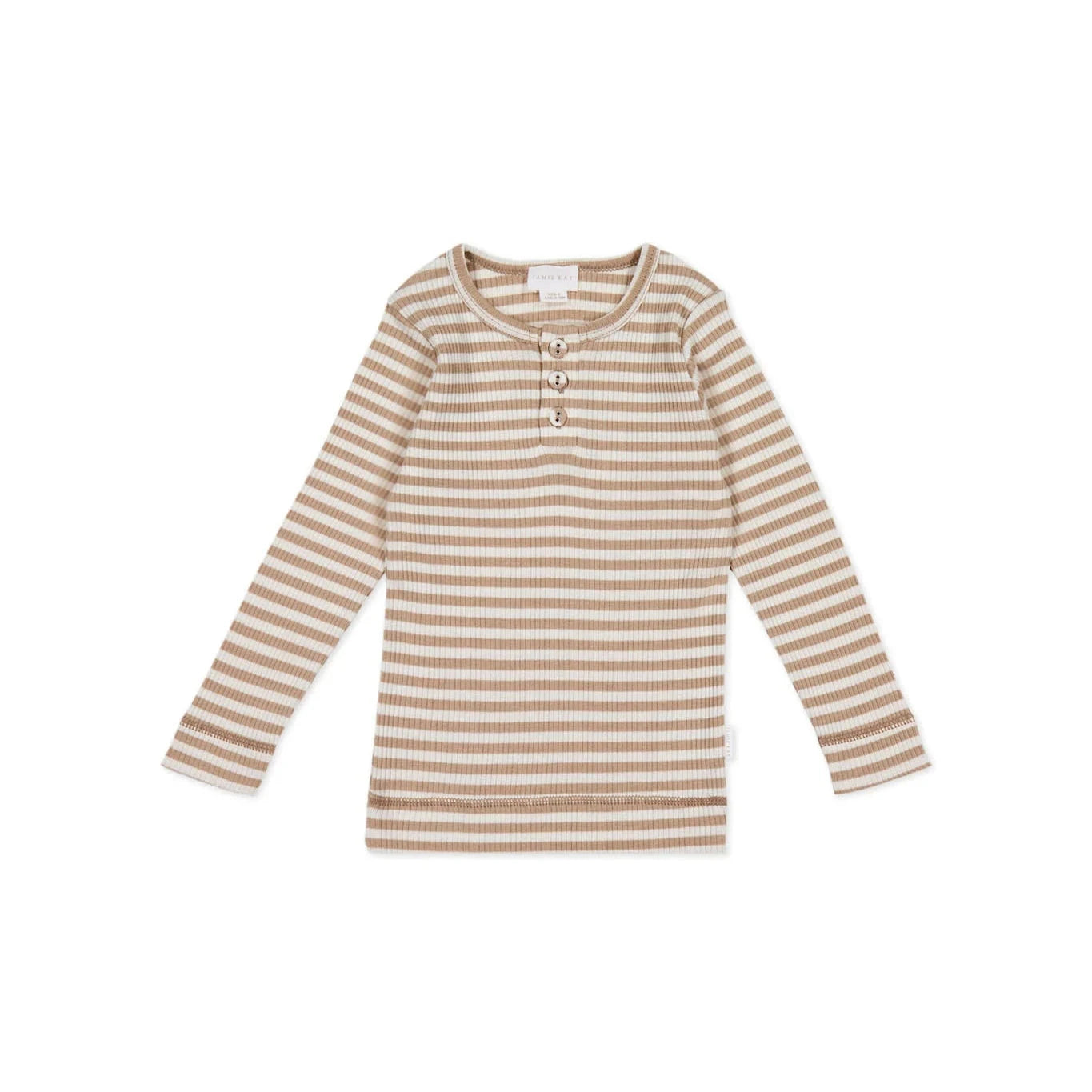 Jamie Kay Modal Long Sleeve Top | Narrow Stripe Baker/Cloud - Organic Cotton Long Sleeve Top Jamie Kay 