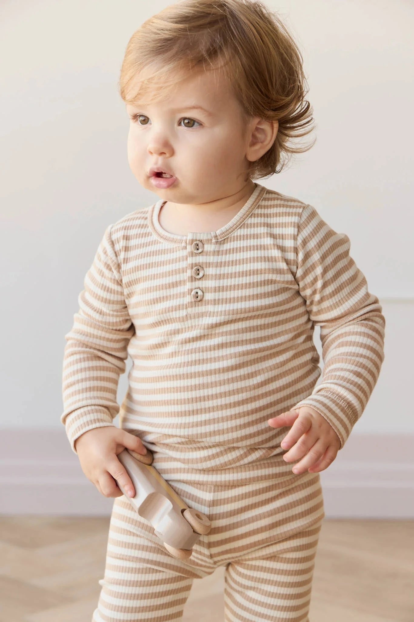 Jamie Kay Modal Long Sleeve Top | Narrow Stripe Baker/Cloud - Organic Cotton Long Sleeve Top Jamie Kay 