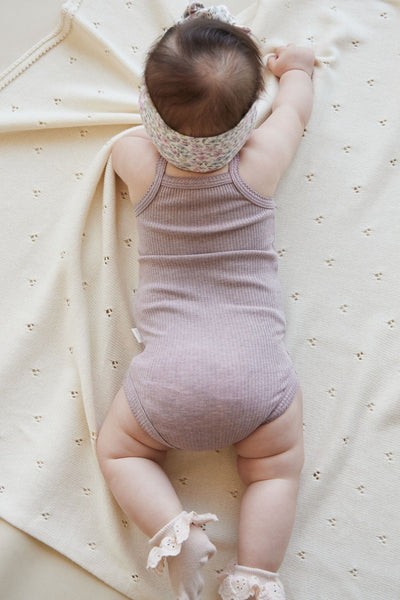 Jamie Kay Modal Singlet Bodysuit - Tulip Marle - Organic Cotton Bodysuit Jamie Kay 